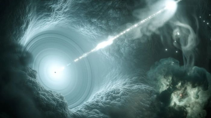 Extrem gefräßiges schwarzes Loch ist fast so alt wie das Universum