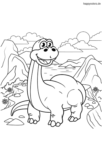 Brachiosaurus Ausmalbild