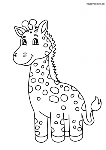 Giraffenbaby Ausmalbild