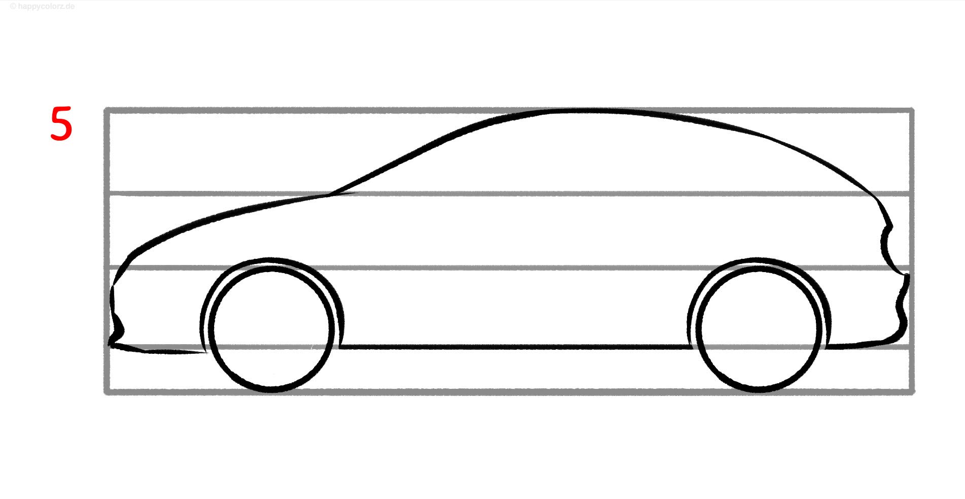 Auto malen - Schritt für Schritt