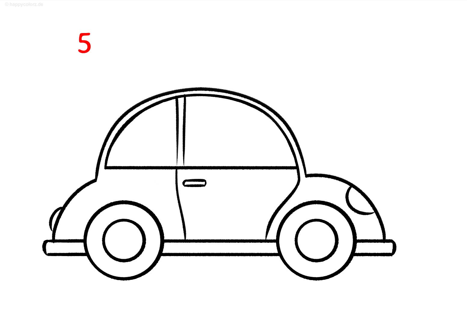 Auto malen - Schritt für Schritt