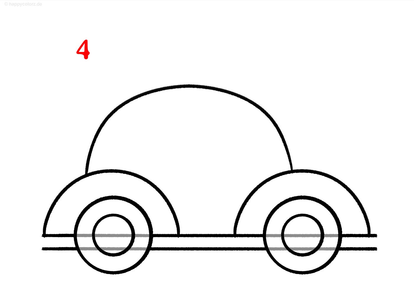 Auto zeichnen - Schritt für Schritt