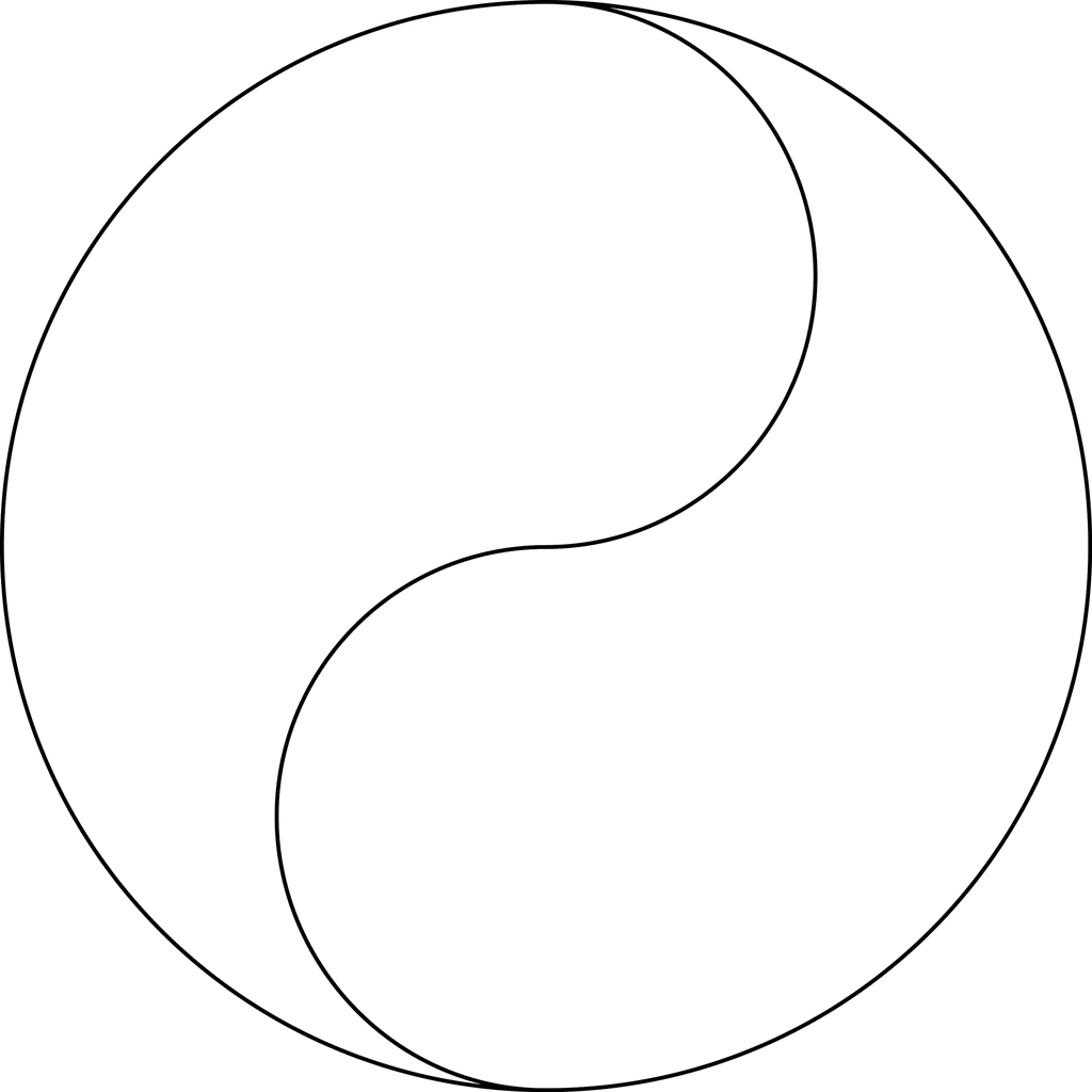 Blank Yin Yang Line Art Free Clip Art Yin Yang Art Ying Yang Art | My ...