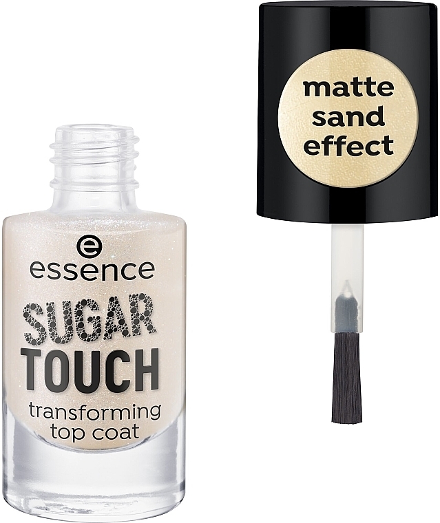 Matt homokhatású fedőréteg - Essence Sugar Touch Transforming Top Coat 