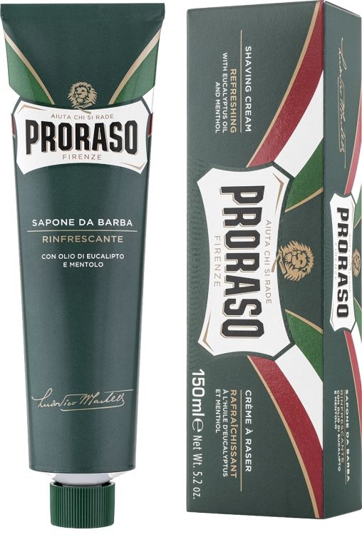 Borotválkozó krém mentollal és eukaliptusszal - Proraso Green Shaving Cream