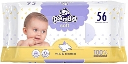 "Panda Soft” nedves törlőkendő allantoinnal és E-vitaminnal, 56 db Bella Baby	