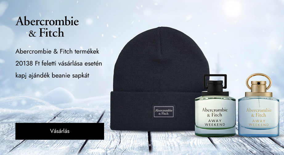 Abercrombie & Fitch termékek 20138 Ft feletti vásárlása esetén kapj ajándék beanie sapkát 