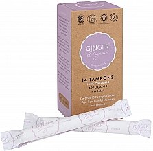 Tampon applikátorral "Normál", 14 db Ginger Organic