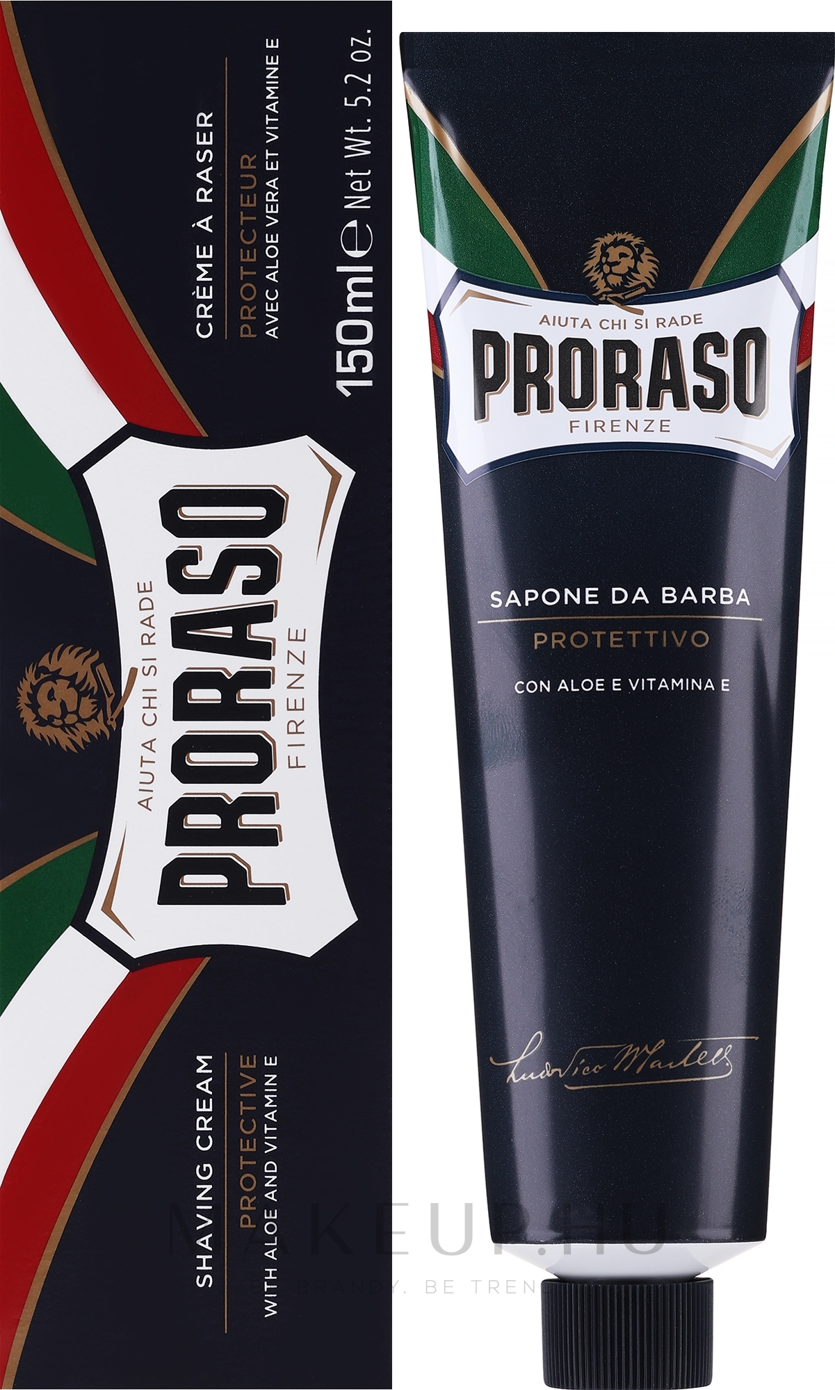 Borotválkozó krém aloe vera és E-vitaminnal Proraso Blue Shaving Cream