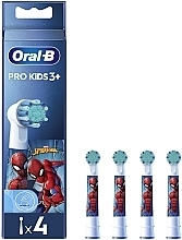 "Spiderman" cserélhető fogkefefej gyerekeknek, 4 db. Oral-B Pro Kids 3+