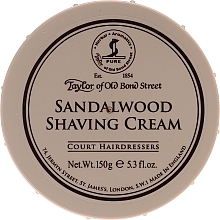 Borotva krém "Szantál fa" Taylor of Old Bond Street Sandalwood Shaving Cream Bowl