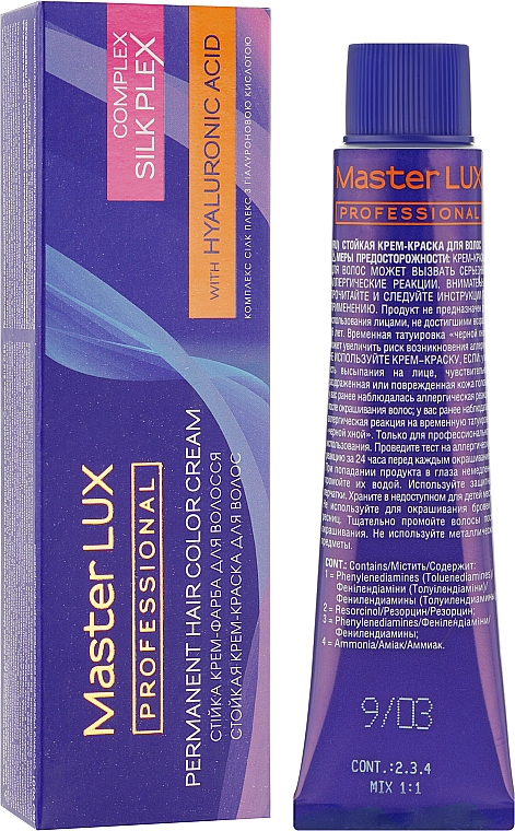 Tartós krém-festék - Master LUX Professional Permanent Hair Color Cream