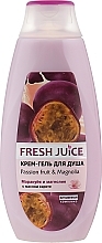 Tusoló krém-gél "Maracuja gyümölcslé és magnólia" Fresh Juice Creamy Shower Gel Passion Fruit & Magnolia