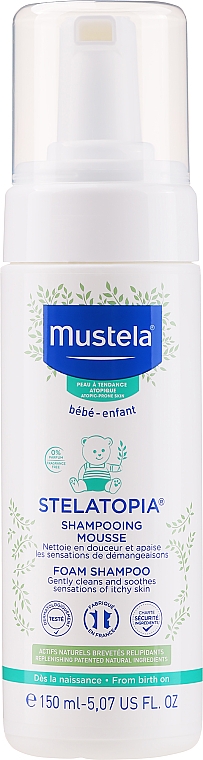 Sampon-hab csecsemőknek - Mustela Stelatopia Foam Shampoo