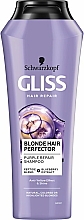 Helyreállító sampon Gliss Kur Blonde Hair Perfector Purple Repair Shampoo