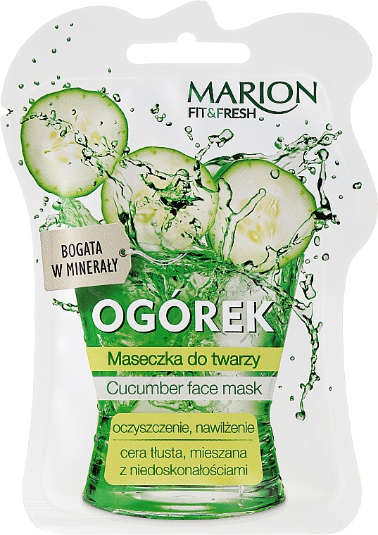 Arcmaszk "Uborka" - Marion Fit & Fresh Cocumber Face Mask