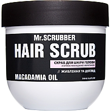 Fejbőrradír makadámia olajjal és keratinnal Mr.Scrubber Macadamia Oil Hair Scrub