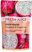 Krém-szappan makadámiaolajjal "Frangipani és Sárkánygyümölcs" Fresh Juice Frangipani & Dragon Fruit (utántöltő)