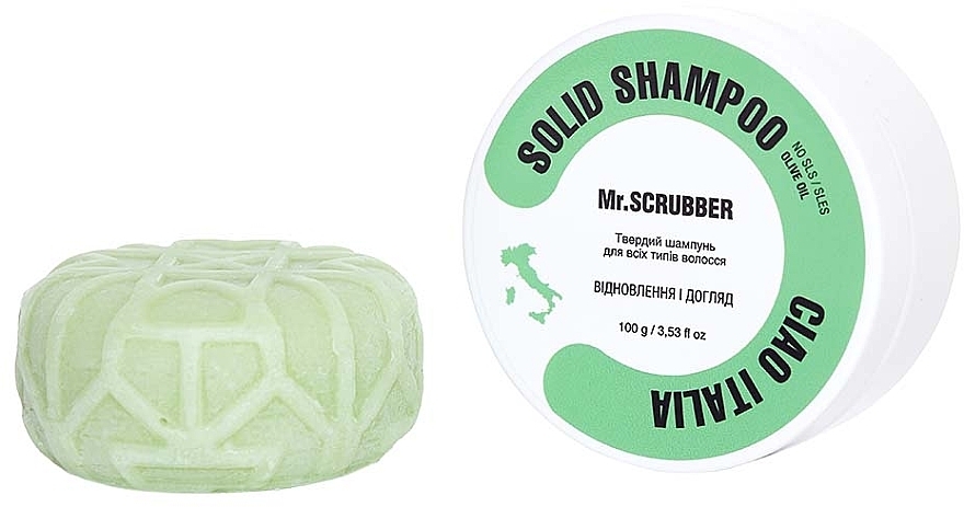 Szilárd sampon "Helyreállítás és ápolás" - Mr.Scrubber Solid Shampoo Bar