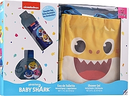 Air-Val International Baby Shark Duftset für Kinder (Eau de Toilette 50ml + Duschgel 100ml + Tasche)