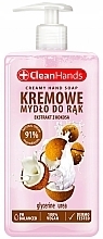 Flüssige Creme-Handseife Kokosnuss Clean Hands Creamy Hand Soap 