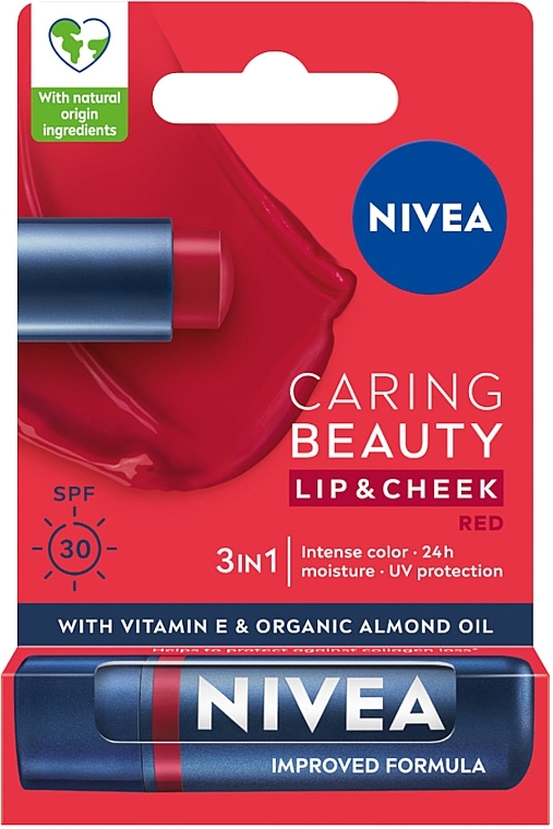 Lipstick for Lips and Cheeks - Nivea Caring Beauty Lip & Chick SPF30