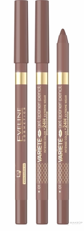 Eveline Cosmetics Variete Gel Lip Pencil Waterproof	 قلم شفاه جل مقاوم للماء