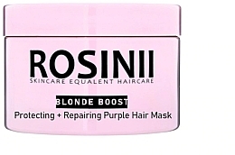 ماسك فيروزي واقي ومجدد للشعر Rosinii Blonde Boost Protecting + Repairing Purple Hair Mask	