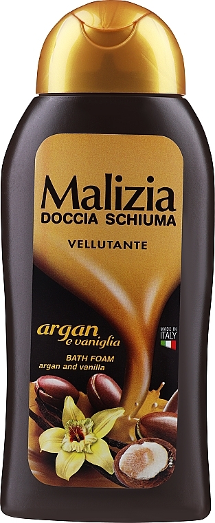 رغوة الاستحمام "الأرجان والفانيليا" - Malizia Bath Foam Argan & Vanilla