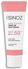 كريم واقي الشمس الملون SPF 50+ Sinoz Pink Touch Tone Up Sun Cream SPF 50+	