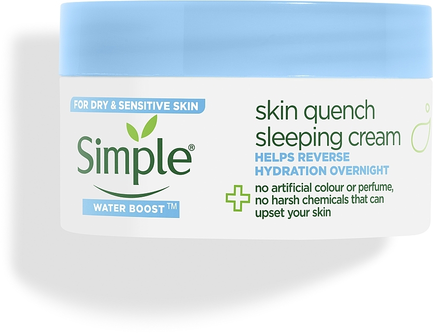 كريم ليلي مهدئ - Simple Water Boost Skin Quench Sleeping Cream