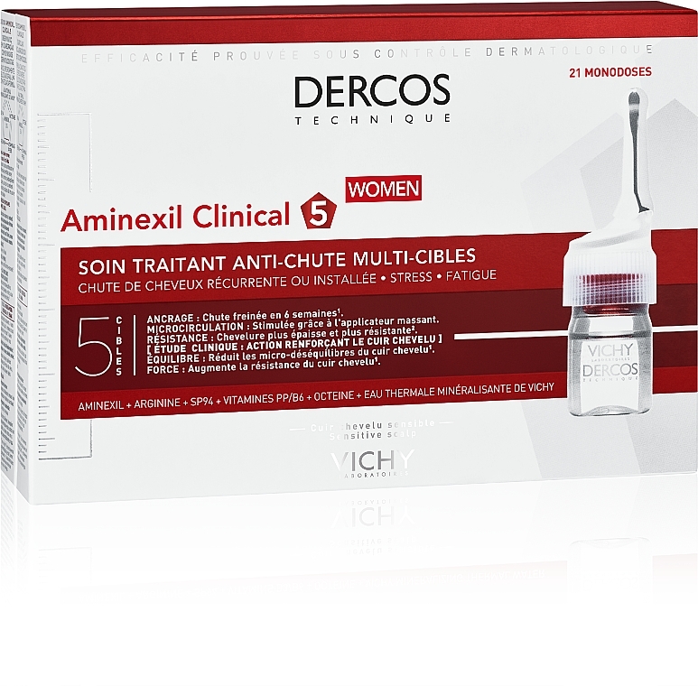 Women Anti Hair Loss Treatment - Vichy Dercos Aminexil Clinical 5