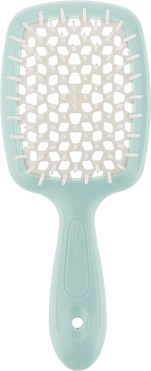 Hair Brush, mint and white - Janeke Superbrush Small