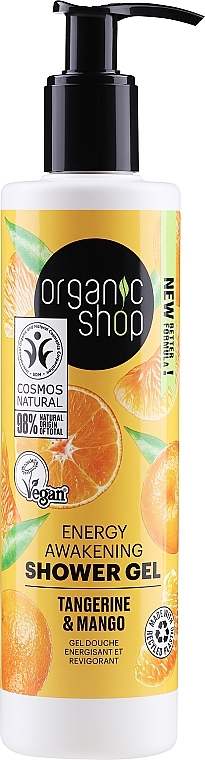 Energy Shower Gel "Tangerine Explosion" - Organic Shop Organic Tangerine and Mango Energy Shower Gel