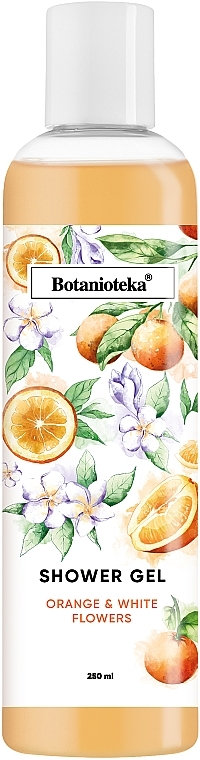 Orange & White Flowers Shower Gel - Botanioteka