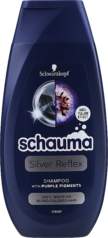 Šampoon hallidele juustele - Schwarzkopf Schauma Silver Reflex Anti-Yellow Shampoo