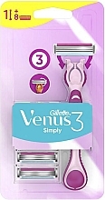 Женская бритва с 8 сменными насадками Gillette Simply Venus 3