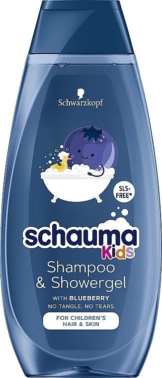 Šampoon-dušigeel lastele - Schwarzkopf Schauma Kids Shampoo & Shower Gel With Blueberry