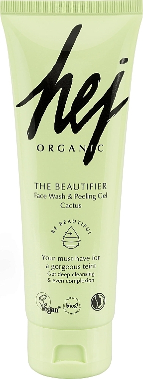 Kooriv geel pesemiseks - Hej Organic The Beautifier Face Wash & Peeling Gel Cactus	