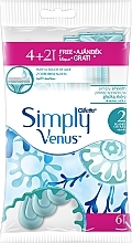 Набор одноразовых станков для бритья, 6шт Gillette Venus Simply 2