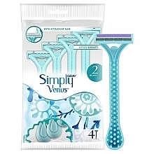 Набор одноразовых станков для бритья, 4шт Gillette Venus Simply 2