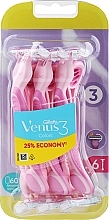 Набор одноразовых станков для бритья, 6 шт. Gillette Simply Venus 3 Plus Pink