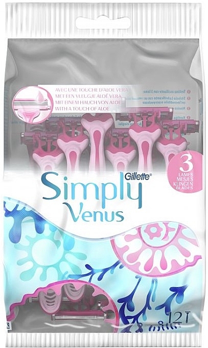 Одноразовые бритвенные станки, 12 шт. - Gillette Venus 3 Simply