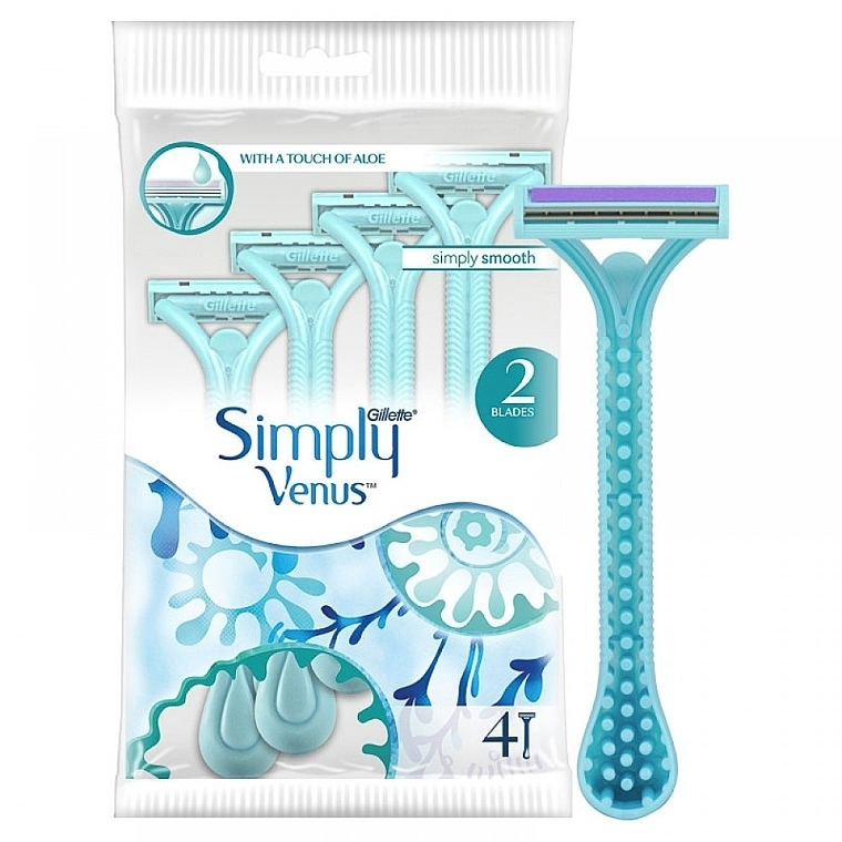 Набор одноразовых станков для бритья, 4шт - Gillette Venus Simply 2