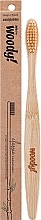 Bambusest hambahari "Colour" keskmine, valgete harjastega WoodyBamboo Bamboo Toothbrush