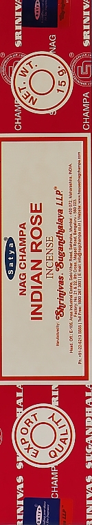 Viiruk "India roos" - Satya Indian Rose Incense