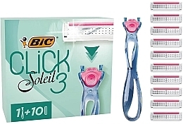 Женская бритва c 10 сменными кассетами Bic Click 3 Soleil Bundle Pack