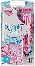 Одноразовые бритвенные станки, 4шт Gillette Simply Venus 3 Simply Smooth