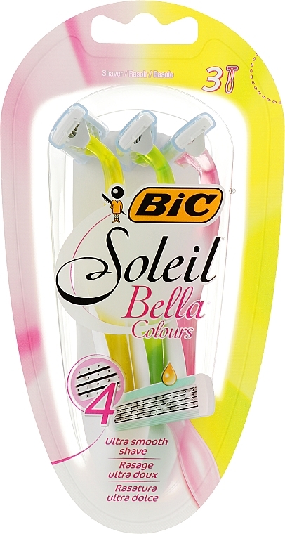 Набор бритв без сменных картриджей, 3 штуки - Bic Soleil Bella Colours