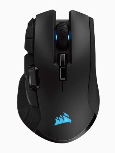 Corsair IRONCLAW RGB WIRELESS Wireless / Wired, 18000 DPI, Wireless connection, Rechargeable, Black